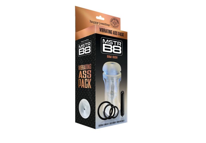 Δονούμενο Αυνανιστήρι Πρωκτός & Δαχτυλίδια Πέους - Happy Ending Mastrb8 Vibrating Ass Pack 15.2cm