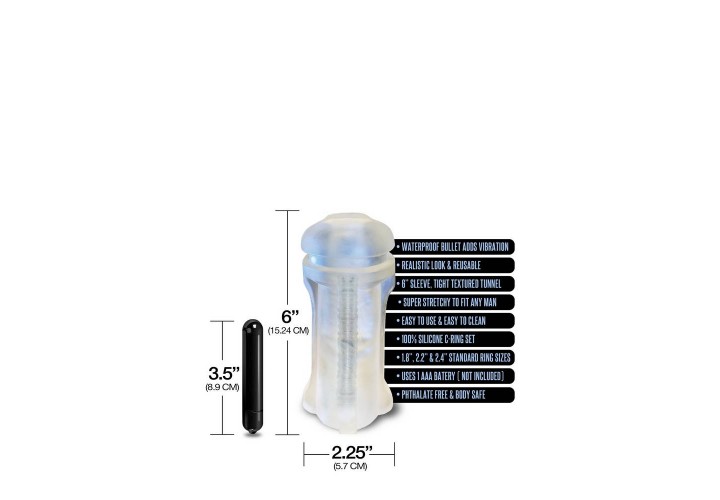 Δονούμενο Αυνανιστήρι Στόμα & Δαχτυλίδια Πέους - Happy Ending Mastrb8 Vibrating Oral Pack 15.2cm