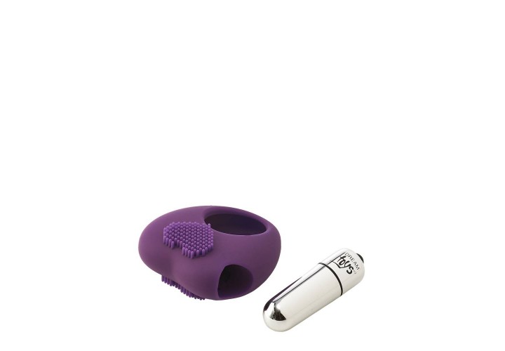 Μωβ Δονούμενο Δαχτυλίδι Πέους 10 Ταχυτήτων - Dream Toys Flirts Cockring Purple 6.5cm