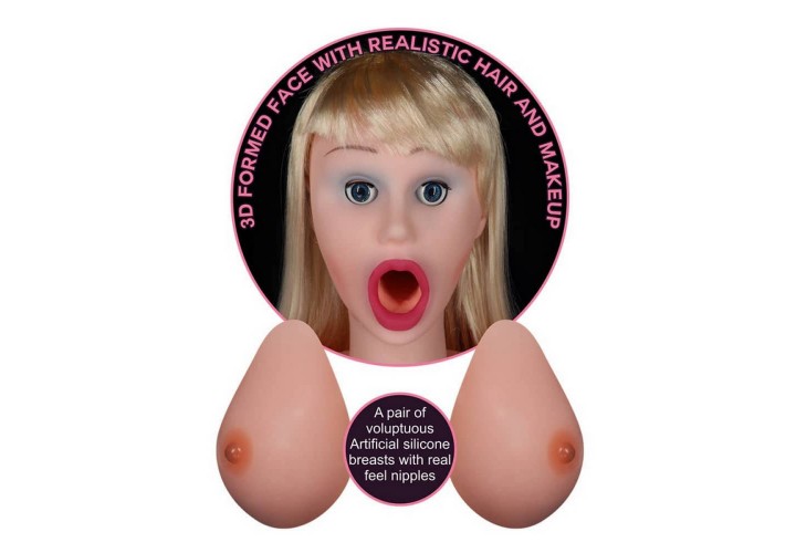 Φουσκωτή Κούκλα Με Ρεαλιστικό Στήθος Άιδοιο & Πρωκτό - Lovetoy Silicone Boobie Victoria Super Love Doll