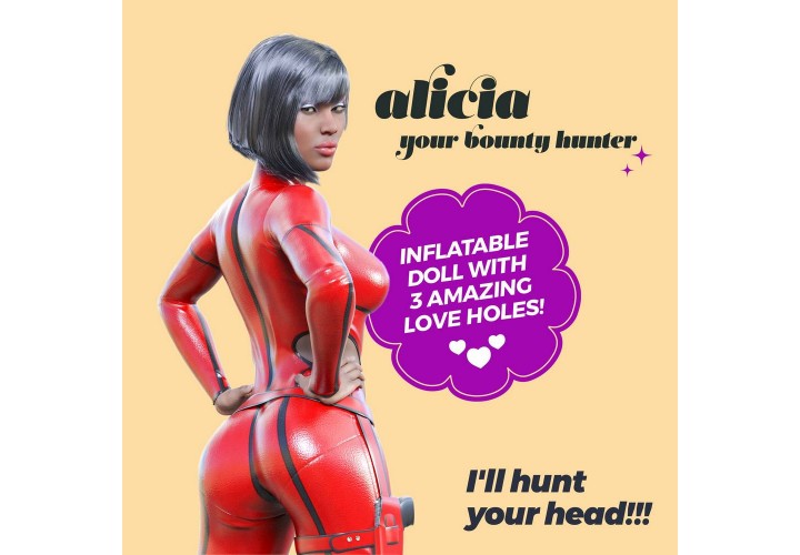 Φουσκωτή Κούκλα - Crushious Alicia The Bounty Hunter Ebony Inflatable Doll
