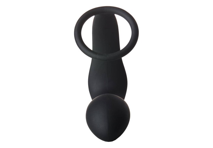 Δονούμενη Πρωκτική Σφήνα Με Δαχτυλίδι - Dream Toys Fantasstic Vibrating Anal Plug With Cockring Black