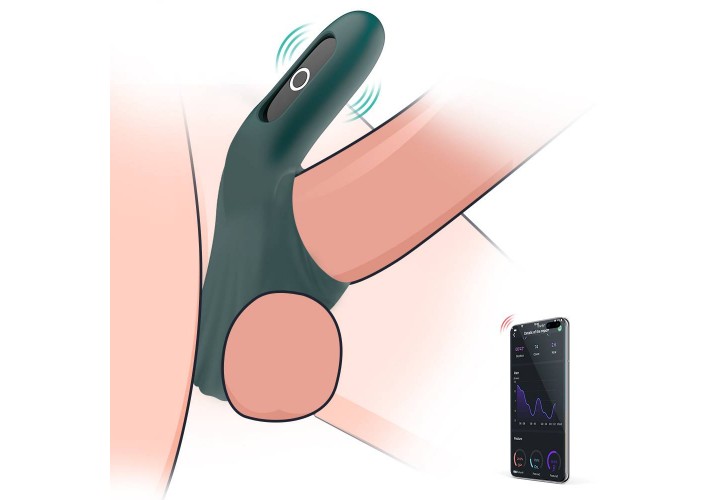 Ασύρματο Δαχτυλίδι Πέους Με Εφαρμογή Κινητού - Magic Motion Rise Smart Wearable Cock Ring Green