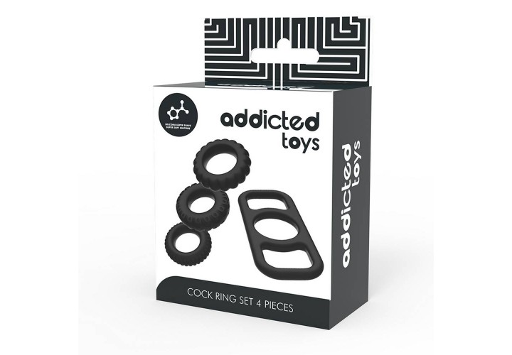 Σετ 4 Δαχτυλίδια Πέους – Addicted Toys Cock Ring Set 4 Pieces