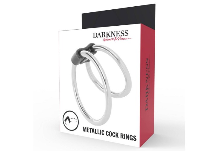 Μεταλλικό Δαχτυλίδι Πέους & Όρχεων - Darkness Double Metal Ring Penis