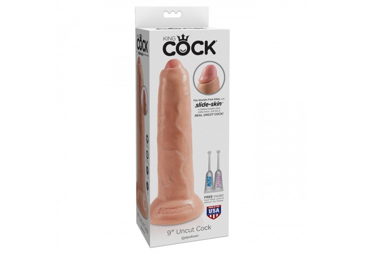 Ρεαλιστικό Ομοίωμα Πέους - King Cock Uncut Cock Flesh 23cm