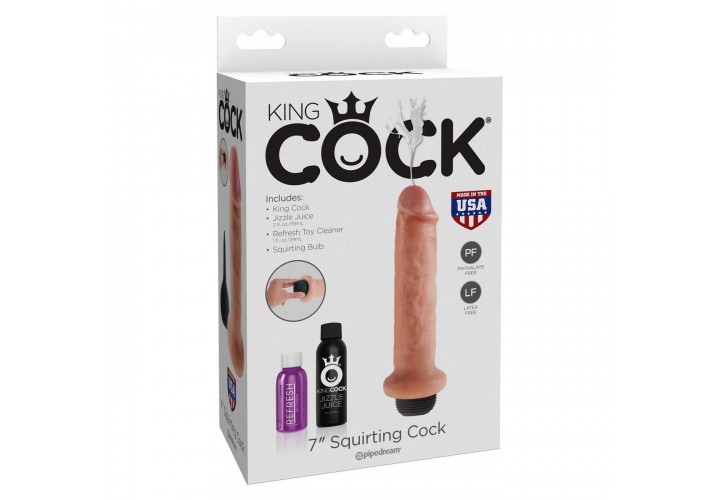 Ομοίωμα Πέους Εκσπερμάτισης - King Cock Squirting Cock Flesh 18cm