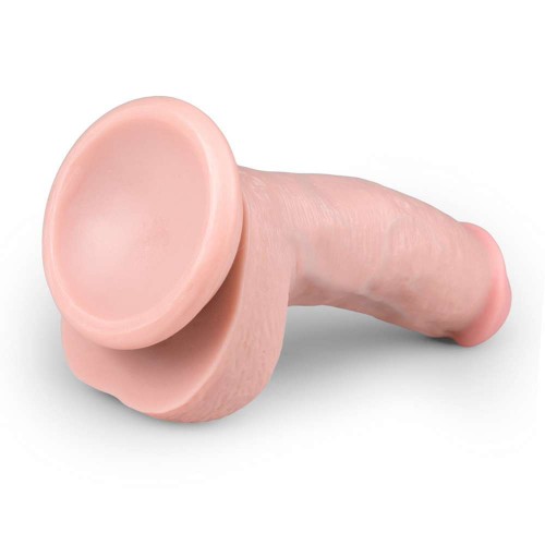 Ρεαλιστικό Ομοίωμα Πέους Με Βεντούζα - Easytoys Realistic Dildo With Balls Flesh 15cm