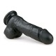 Μαύρο Ρεαλιστικό Ομοίωμα Με Βεντούζα - Easy Toys Realistic Dildo With Balls Black 17.5cm