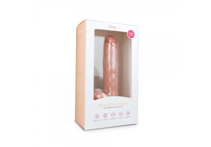 Easytoys Realistic Dildo With Balls Flesh 26.5cm