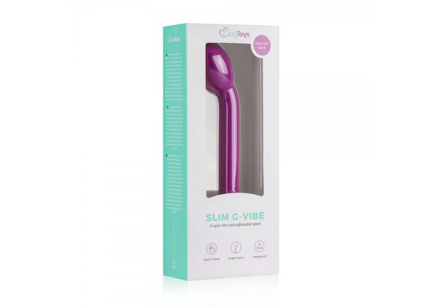 Μωβ Δονητής Σημείου G - EasyToys Slim G Vibe Vibrator Purple 21cm