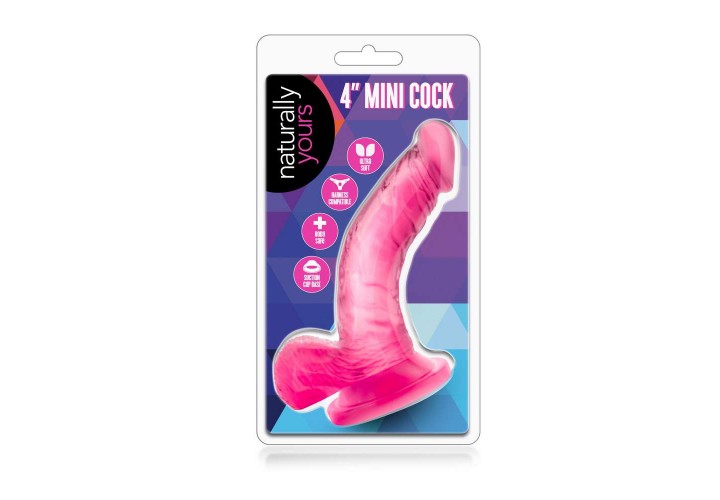 Μίνι Ρεαλιστικό Πέος Με Βεντούζα - Naturally Yours Mini Cock Pink 11cm