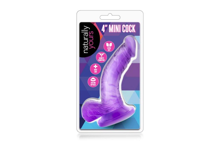 Μίνι Ρεαλιστικό Πέος Με Βεντούζα – Naturally Yours Mini Cock Purple 11cm