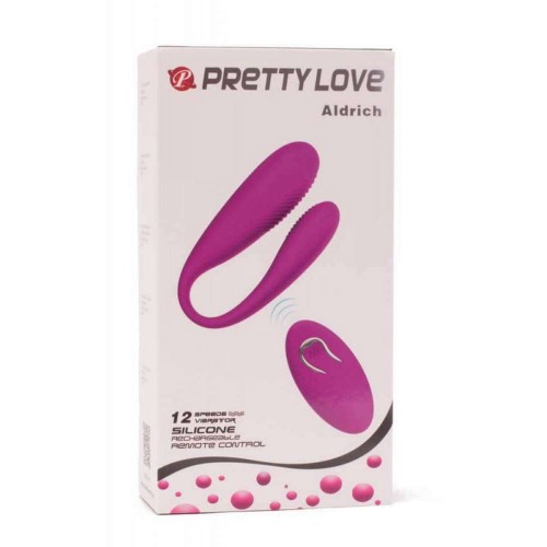 Pretty Love - Aldrich Silicone Couples Vibrator Purple