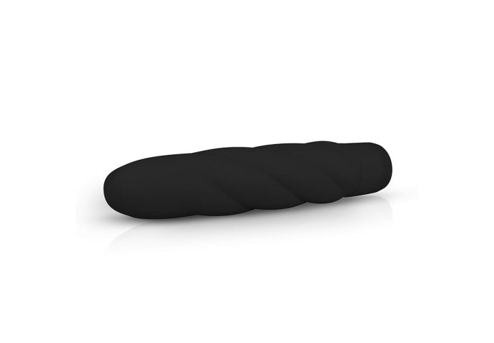 Μαύρος Δονητής Σιλικόνης - Black Silicone Vibrator 19cm