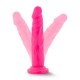 Ροζ Ομοίωμα Πέους Με Βεντούζα - Dual Density Cock Neon Pink 20cm