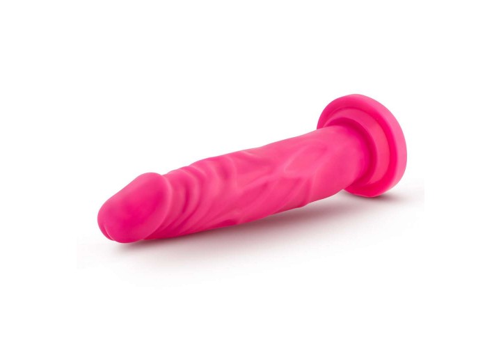 Ροζ Ομοίωμα Πέους Με Βεντούζα - Dual Density Cock Neon Pink 20cm