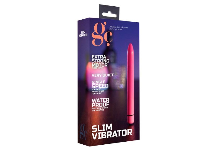 Κλασικός Δονητής - GC Slim Vibrator Pink 16.5cm
