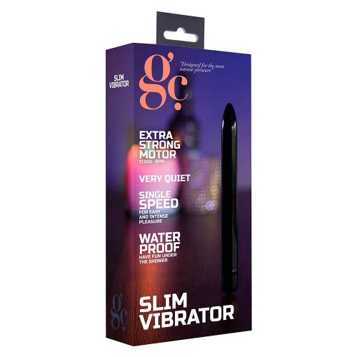 Shots GC Slim Vibrator Black 16.5cm