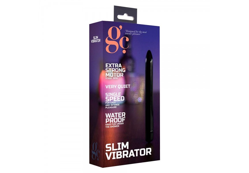 Shots GC Slim Vibrator Black 16.5cm