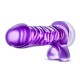 Μωβ Ομοίωμα Πέους Με Βεντούζα - Basic 8 Dildo With Balls Purple 23cm