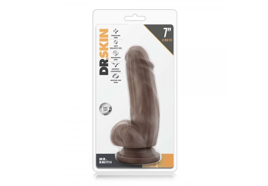 Dr. Skin Mr. Smith Dildo Chocolate 17.7cm