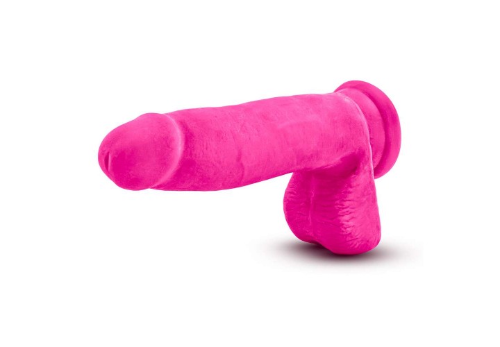 Ροζ Ομοίωμα Πέους Με Βεντούζα & Όρχεις - Blush Au Naturel Bold Pleaser Dildo Pink 17.7cm