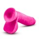 Ροζ Ομοίωμα Πέους Με Βεντούζα & Όρχεις - Blush Au Naturel Bold Pleaser Dildo Pink 17.7cm