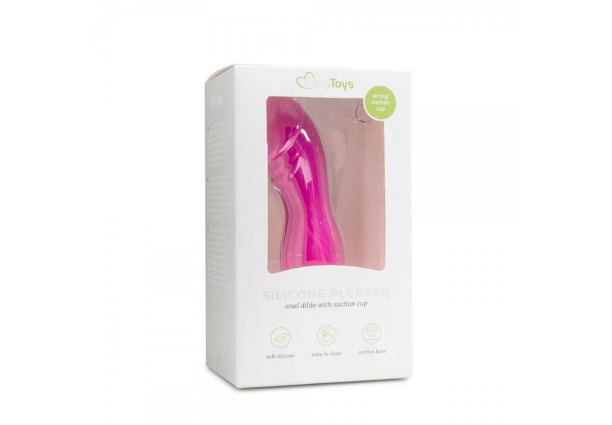 Ροζ Ομοίωμα Με Βεντούζα - Easytoys Pink Silicone Suction Cup Dildo 15cm