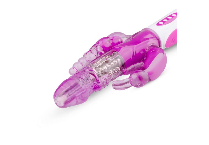 Κολπικός Κλειτοριδικός & Πρωκτικός Δονητής - Raving Rabbit Vibrator Purple