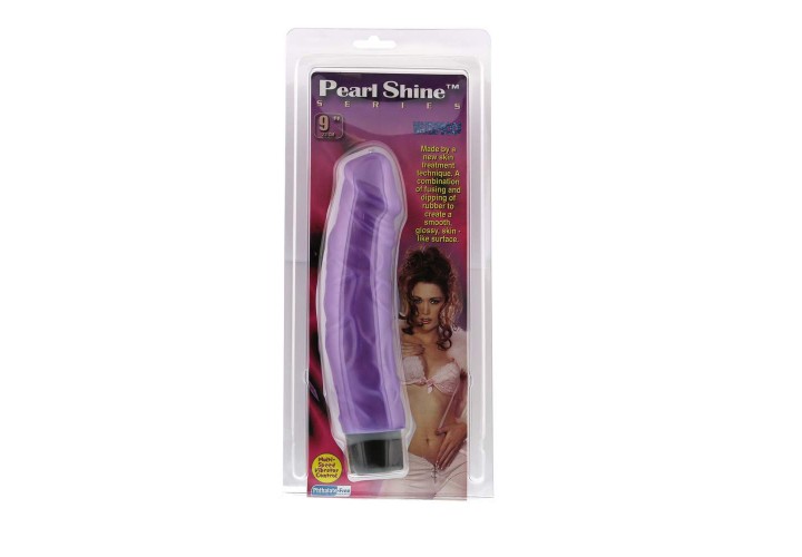 Μεγάλος Ρεαλιστικός Δονητής - Pearl Shine Vibrator Purple 23cm