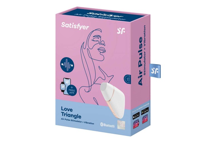 Satisfyer Love Triangle Air Pulse Stimulator & Vibration White