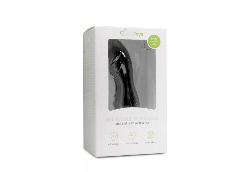 Easytoys Silicone Suction Cup Dildo Black 15cm