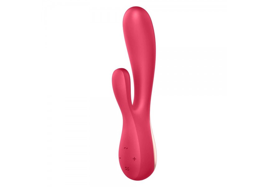 Δονητής Rabbit Σιλικόνης Με Εφαρμογή Κινητού - Satisfyer Monoflex Rabbit Vibrator With App Red 20cm