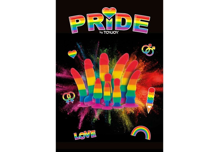 Pride Ρεαλιστικό Ομοίωμα Σιλικόνης - Rainbow Lover 21cm