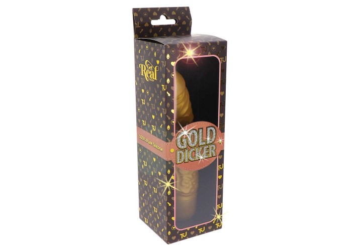 ToyJoy Get Real Gold Dicker Original Vibrator 20cm