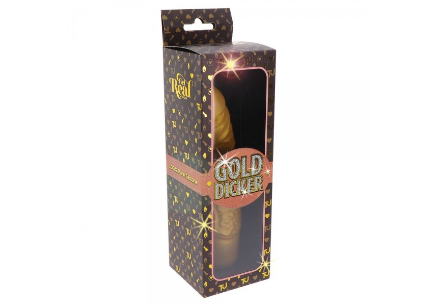 ToyJoy Get Real Gold Dicker Stim Vibrator 22cm