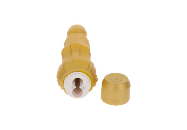 Χρυσός Ρεαλιστικός Δονητής Σιλικόνης - ToyJoy Get Real Gold Dicker Stim Vibrator 22cm