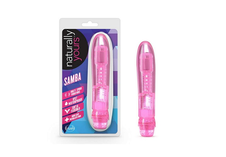 Ροζ Κλασικός Δονητής - Naturally Yours Samba Pink 17cm