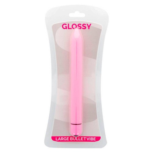 Ροζ Κλασικός Λεπτός Δονητής - Glossy Slim Vibrator Pink