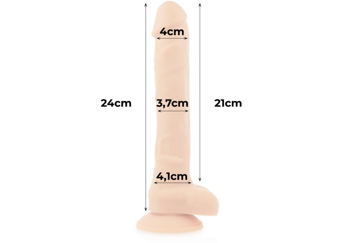 Εύκαμπτο Ομοίωμα Πέους Με Όρχεις & Βεντούζα - Cock Miller Silicone Density Articulable Cocksil 24cm