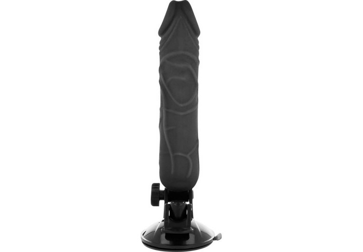 Μαύρος Ρεαλιστικός Δονητής 12 Ταχυτήτων Με Βάση & Χειριστήριο - Basecock Realistic Vibrator Remote Control Black 20cm