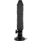 Μαύρος Ρεαλιστικός Δονητής 12 Ταχυτήτων Με Βάση & Χειριστήριο - Basecock Realistic Vibrator Remote Control Black 20cm