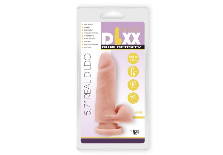 Ρεαλιστικό Ομοίωμα Πέους Με Βεντούζα - Dream Toys Mr Dixx 5.7 Inch Dual Density Dildo 14.5cm
