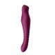 Δονητής Σιλικόνης Με Κίνηση Πάνω Κάτω & Εφαρμογή Κιvητού - Zalo King Vibrating Thruster Velvet Purple