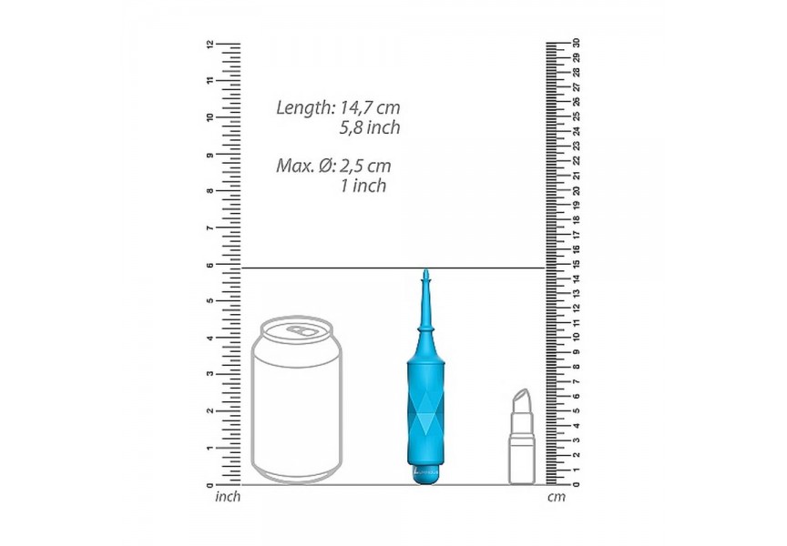 Τιρκουάζ Δονητής Ακριβείας 10 Ταχυτήτων - Circe ABS Bullet With Silicone Sleeve 10 Speeds Turquoise