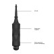 Μαύρος Δονητής Ακριβείας 10 Ταχυτήτων - Circe ABS Bullet With Silicone Sleeve 10 Speeds Black