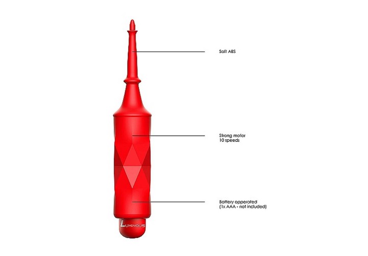 Κόκκινος Δονητής Ακριβείας 10 Ταχυτήτων - Circe ABS Bullet With Silicone Sleeve 10 Speeds Red