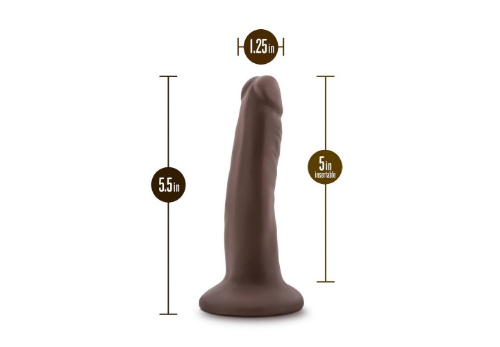 Dr Skin Plus Posable Dildo Chocolate 13.9cm