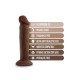 Ρεαλιστικό Ομοίωμα Πέους Με Άξονα Στήριξης - Dr Skin Plus Posable Dildo Chocolate 16.5cm